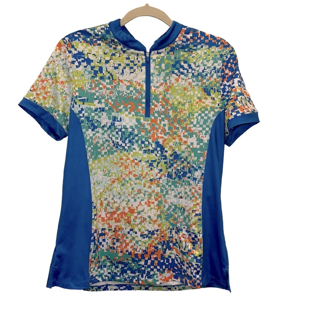 Lillie Green Shirt Golf Tennis Biking Athletic Sporty Shirt